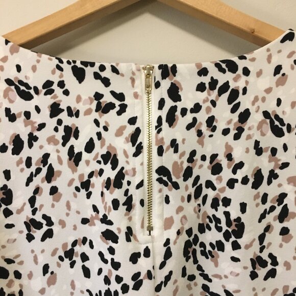 MELLODAY Cheetah Print Ruched Half Sleeve Top - 2X - Picture 6 of 15